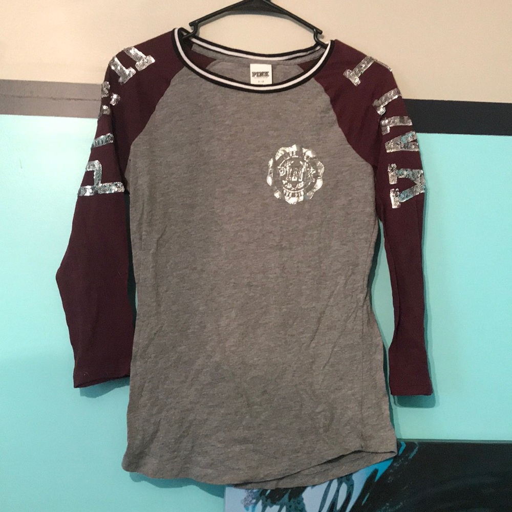 Pink sleeve tee
